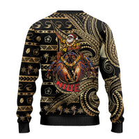 Niue Christmas Ugly Christmas Sweater Santa Riding Coconut Crab