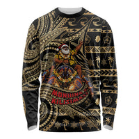 Niue Christmas Long Sleeve Shirt Santa Riding Coconut Crab