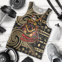 Niue Christmas Men Tank Top Santa Riding Coconut Crab