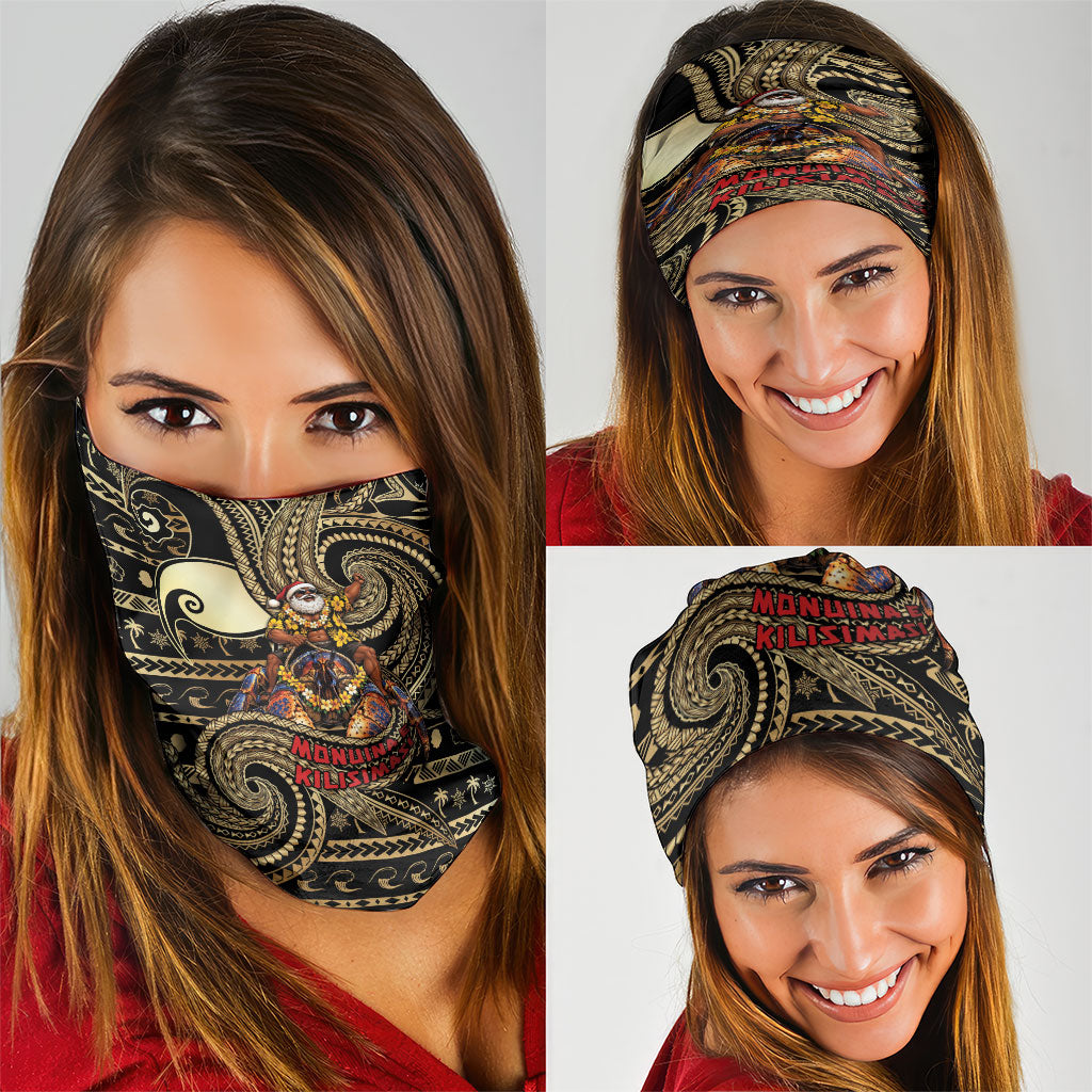 Niue Christmas Neck Gaiter Santa Riding Coconut Crab DT05 - Polynesian Pride