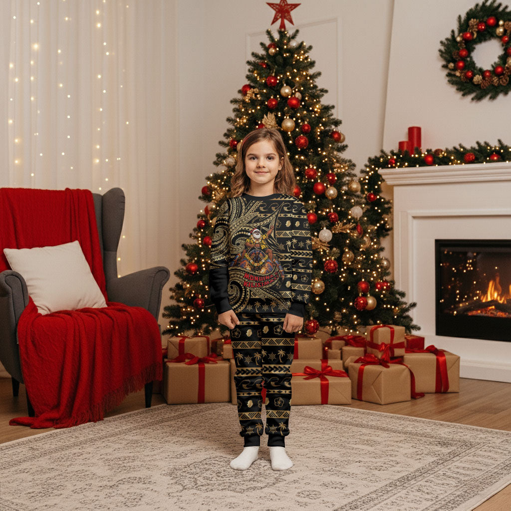 Niue Christmas Pajama Set Santa Riding Coconut Crab