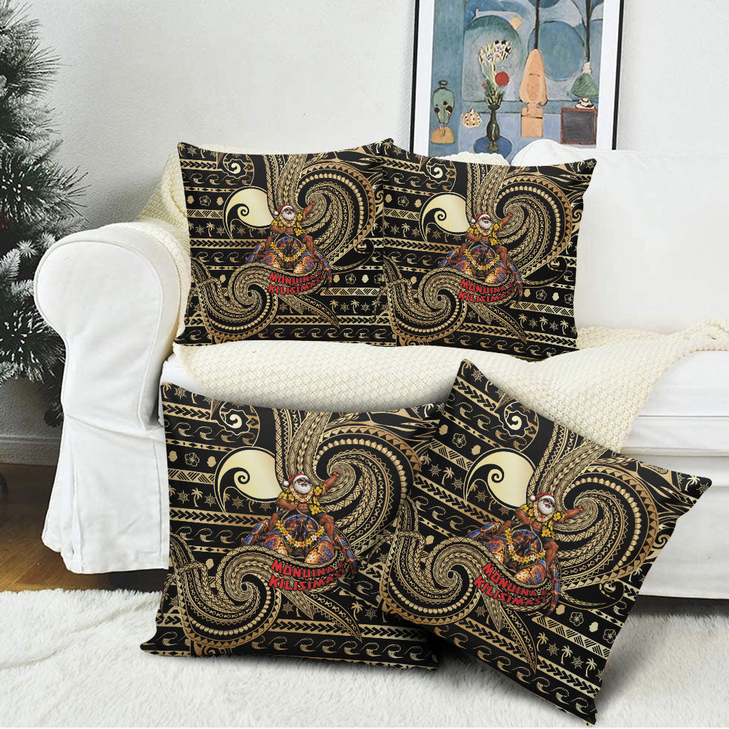 Niue Christmas Pillow Cover Santa Riding Coconut Crab DT05 - Polynesian Pride
