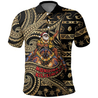 Niue Christmas Polo Shirt Santa Riding Coconut Crab