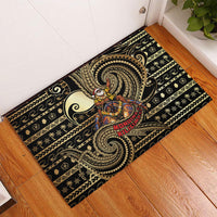 Niue Christmas Rubber Doormat Santa Riding Coconut Crab