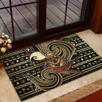 Niue Christmas Rubber Doormat Santa Riding Coconut Crab