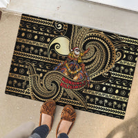 Niue Christmas Rubber Doormat Santa Riding Coconut Crab