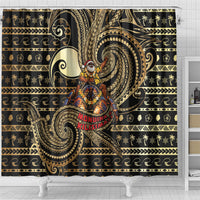 Niue Christmas Shower Curtain Santa Riding Coconut Crab DT05 - Polynesian Pride