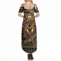 Niue Christmas Summer Maxi Dress Santa Riding Coconut Crab DT05 - Polynesian Pride