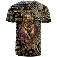 Niue Christmas T Shirt Santa Riding Coconut Crab
