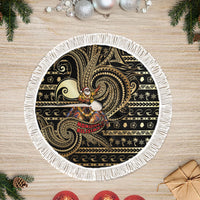Niue Christmas Tree Skirt Santa Riding Coconut Crab