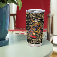 Niue Christmas Tumbler Cup Santa Riding Coconut Crab