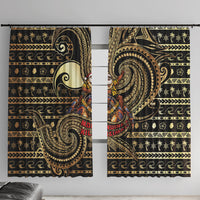 Niue Christmas Window Curtain Santa Riding Coconut Crab