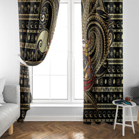 Niue Christmas Window Curtain Santa Riding Coconut Crab