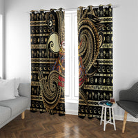 Niue Christmas Window Curtain Santa Riding Coconut Crab