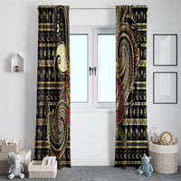 Niue Christmas Window Curtain Santa Riding Coconut Crab