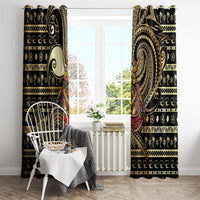 Niue Christmas Window Curtain Santa Riding Coconut Crab