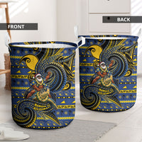 Tokelau Christmas Laundry Basket Santa Riding Sea Turtle DT05 - Polynesian Pride