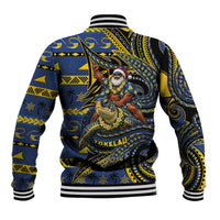 Tokelau Christmas Baseball Jacket Santa Riding Sea Turtle DT05 - Polynesian Pride