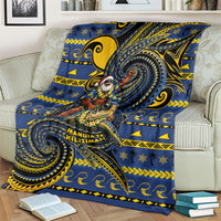 Tokelau Christmas Blanket Santa Riding Sea Turtle DT05 - Polynesian Pride