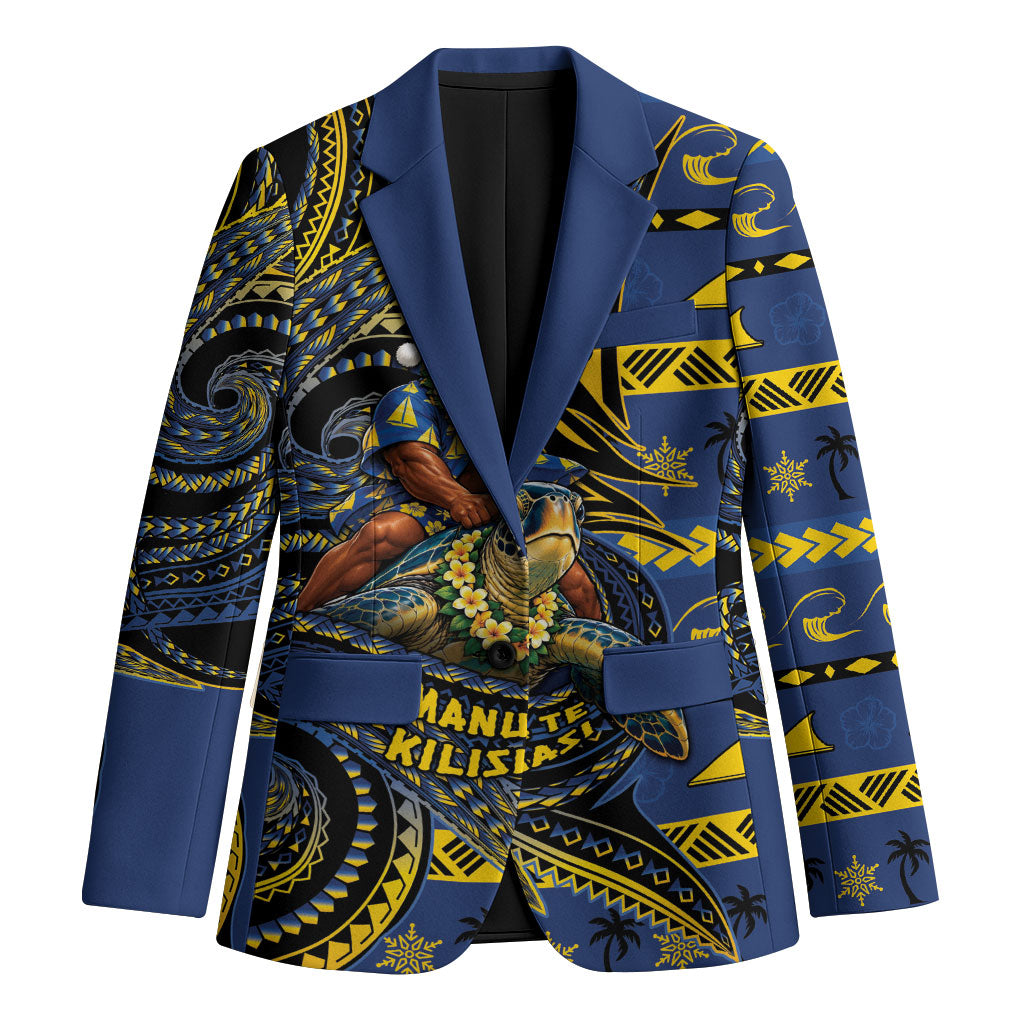 Tokelau Christmas Blazer Santa Riding Sea Turtle