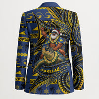 Tokelau Christmas Blazer Santa Riding Sea Turtle