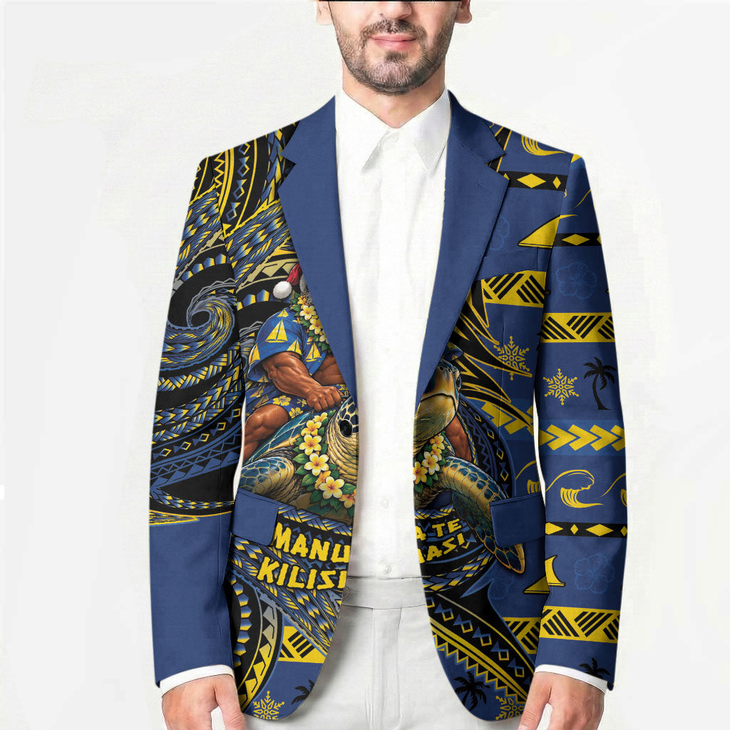 Tokelau Christmas Blazer Santa Riding Sea Turtle