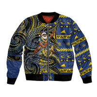 Tokelau Christmas Bomber Jacket Santa Riding Sea Turtle