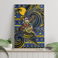 Tokelau Christmas Canvas Wall Art Santa Riding Sea Turtle DT05 - Polynesian Pride