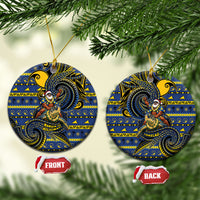 Tokelau Christmas Ceramic Ornament Santa Riding Sea Turtle