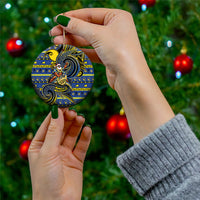 Tokelau Christmas Ceramic Ornament Santa Riding Sea Turtle