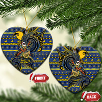 Tokelau Christmas Ceramic Ornament Santa Riding Sea Turtle