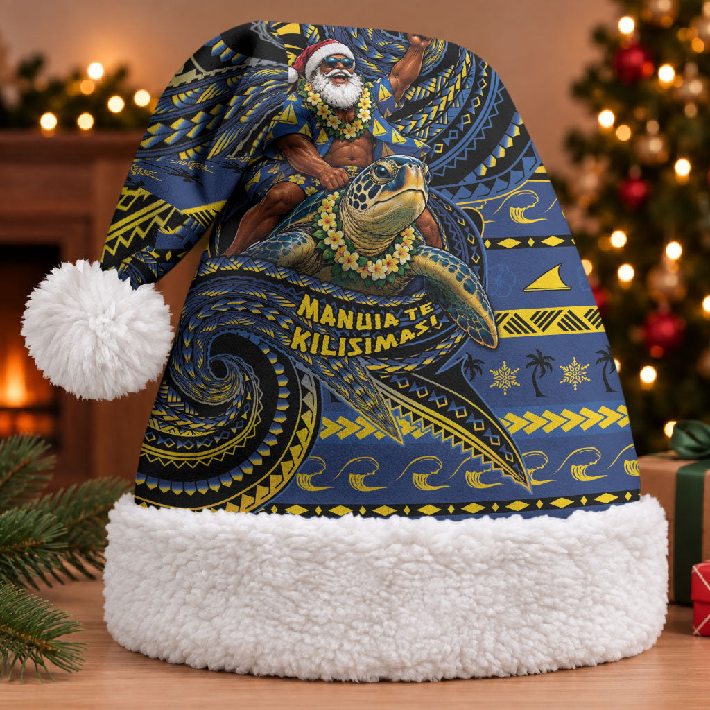 Tokelau Christmas Santa Hat Santa Riding Sea Turtle