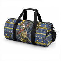 Tokelau Christmas Duffle Bag Santa Riding Sea Turtle