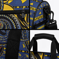 Tokelau Christmas Duffle Bag Santa Riding Sea Turtle