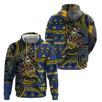 Tokelau Christmas Hoodie Santa Riding Sea Turtle