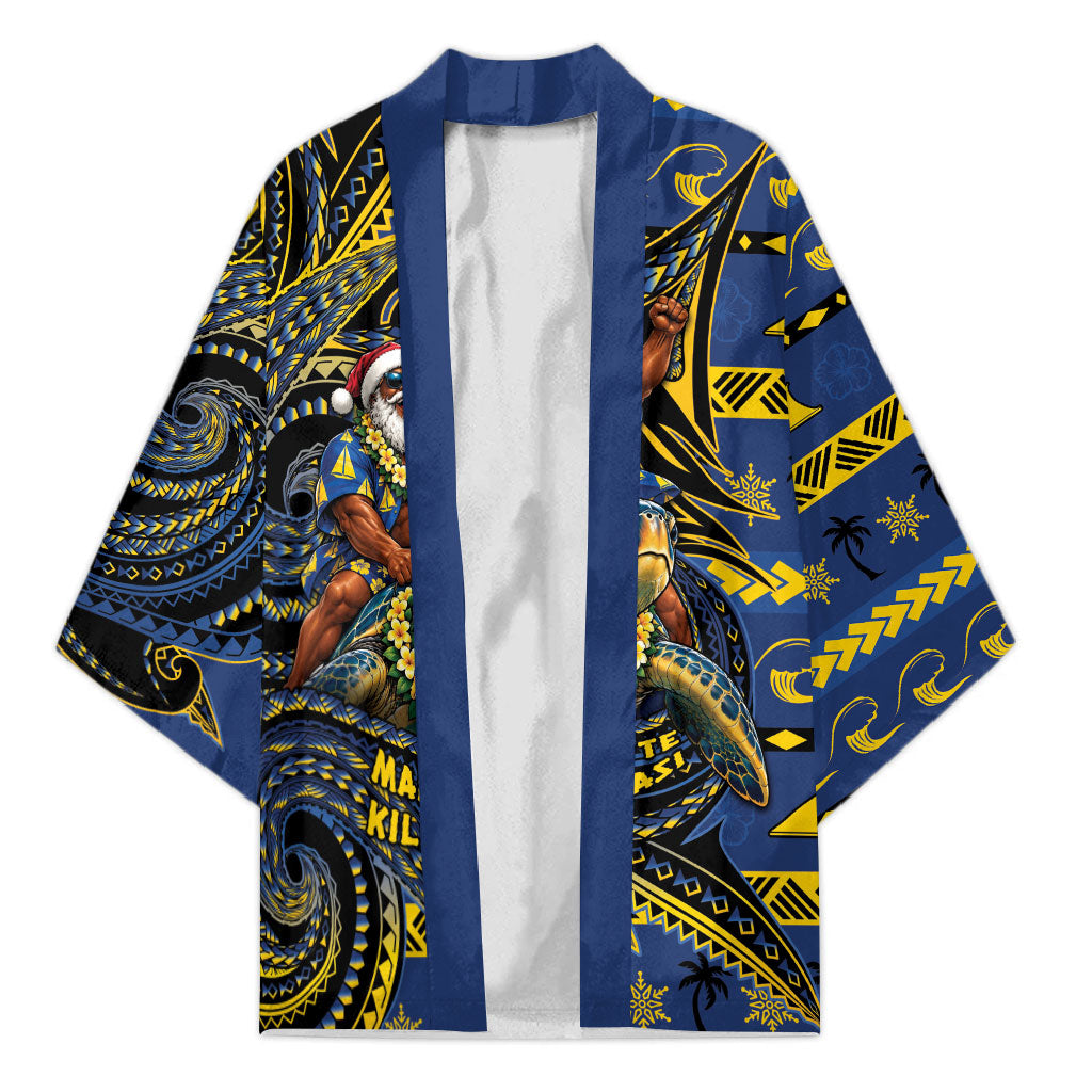 Tokelau Christmas Kimono Santa Riding Sea Turtle