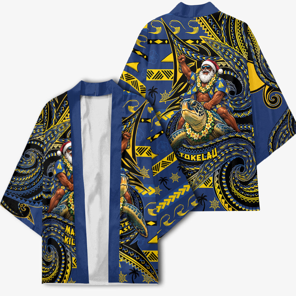 Tokelau Christmas Kimono Santa Riding Sea Turtle