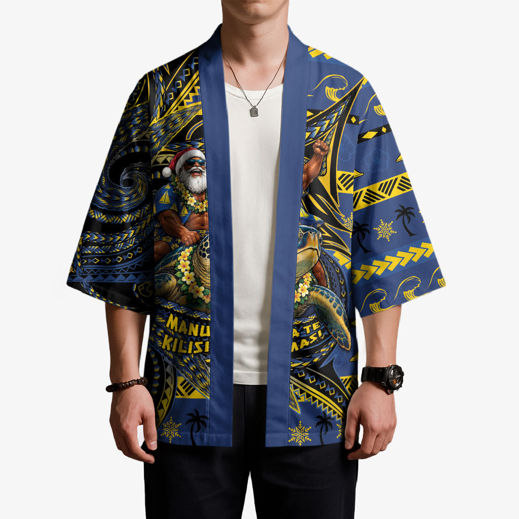 Tokelau Christmas Kimono Santa Riding Sea Turtle