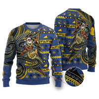 Tokelau Christmas Ugly Christmas Sweater Santa Riding Sea Turtle