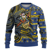 Tokelau Christmas Ugly Christmas Sweater Santa Riding Sea Turtle