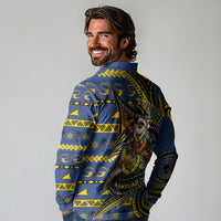 Tokelau Christmas Long Sleeve Polo Shirt Santa Riding Sea Turtle DT05 - Polynesian Pride