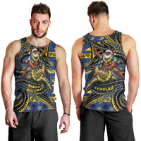 Tokelau Christmas Men Tank Top Santa Riding Sea Turtle
