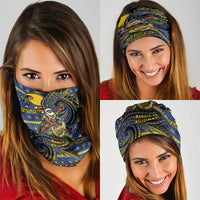 Tokelau Christmas Neck Gaiter Santa Riding Sea Turtle