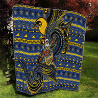 Tokelau Christmas Quilt Santa Riding Sea Turtle