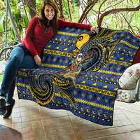 Tokelau Christmas Quilt Santa Riding Sea Turtle