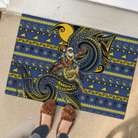 Tokelau Christmas Rubber Doormat Santa Riding Sea Turtle