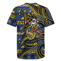 Tokelau Christmas Rugby Jersey Santa Riding Sea Turtle