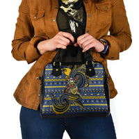 Tokelau Christmas Shoulder Handbag Santa Riding Sea Turtle DT05 - Polynesian Pride