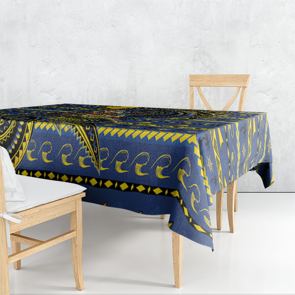 Tokelau Christmas Tablecloth Santa Riding Sea Turtle
