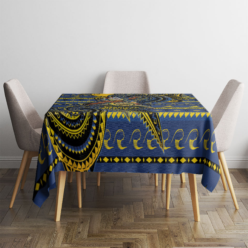 Tokelau Christmas Tablecloth Santa Riding Sea Turtle